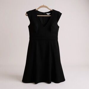 French Connection Black Sleeveless Fit & Flare Dress‎ Size S